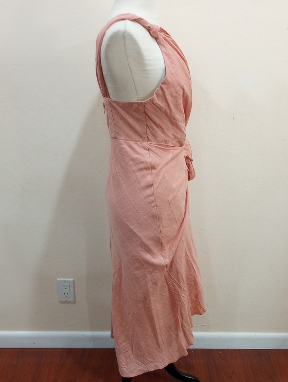 Hello Molly Golden Vibes Blush Faux Wrap Midi Dress, Size M - NWT! - Picture 12 of 16